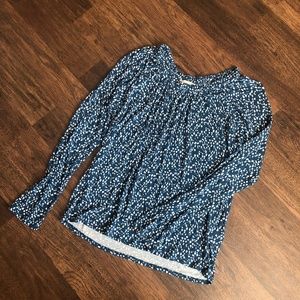 🍒Cute Blue and White Top